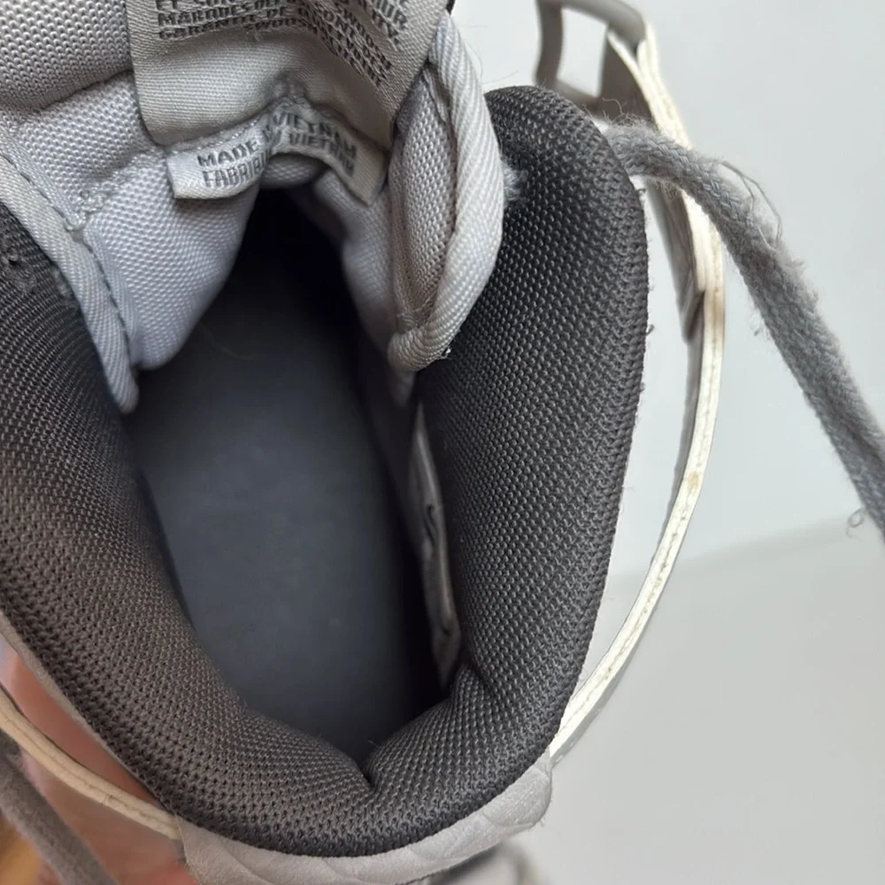 Nike AF1 Hi Premium croc embossed gray high top sneaker lace up velcro ankle